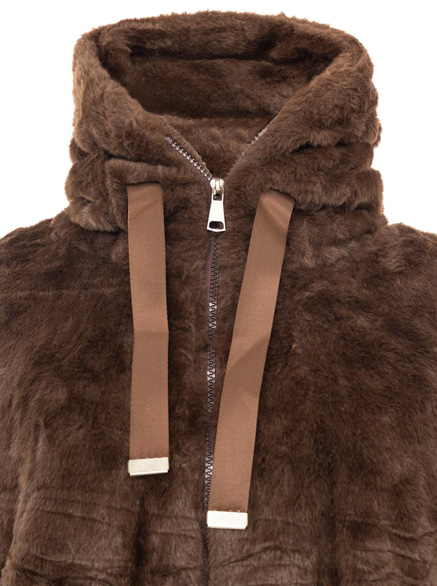 Zwillingsherz Teddy Plüsch Jacke - Braun