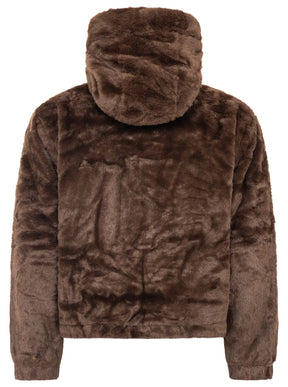 Zwillingsherz Teddy Plüsch Jacke - Braun
