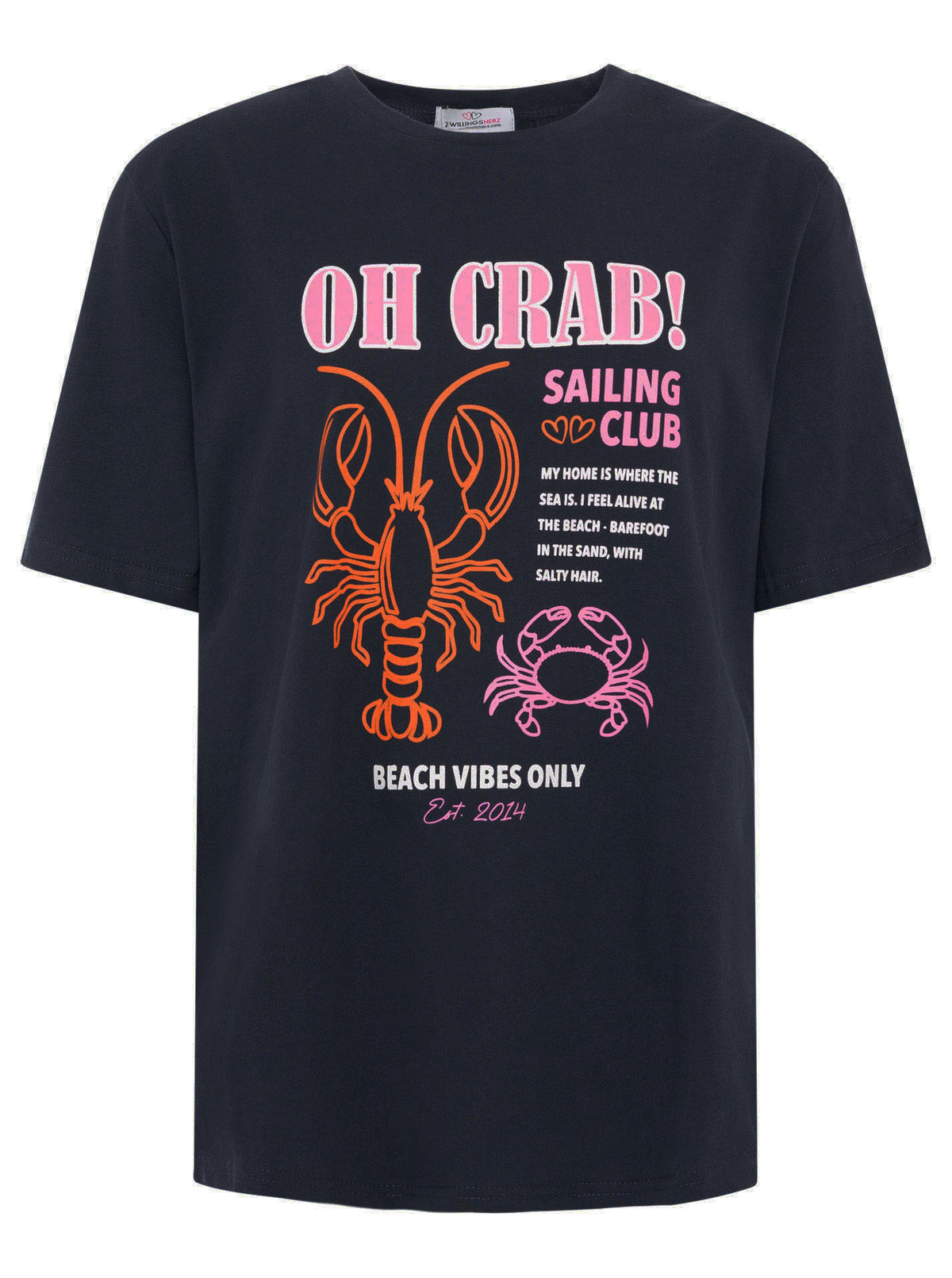 Zwillingsherz - T-Shirt "Oh Crab" - Navy