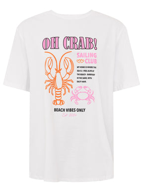 Zwillingsherz - T-Shirt "Oh Crab" - Weiß