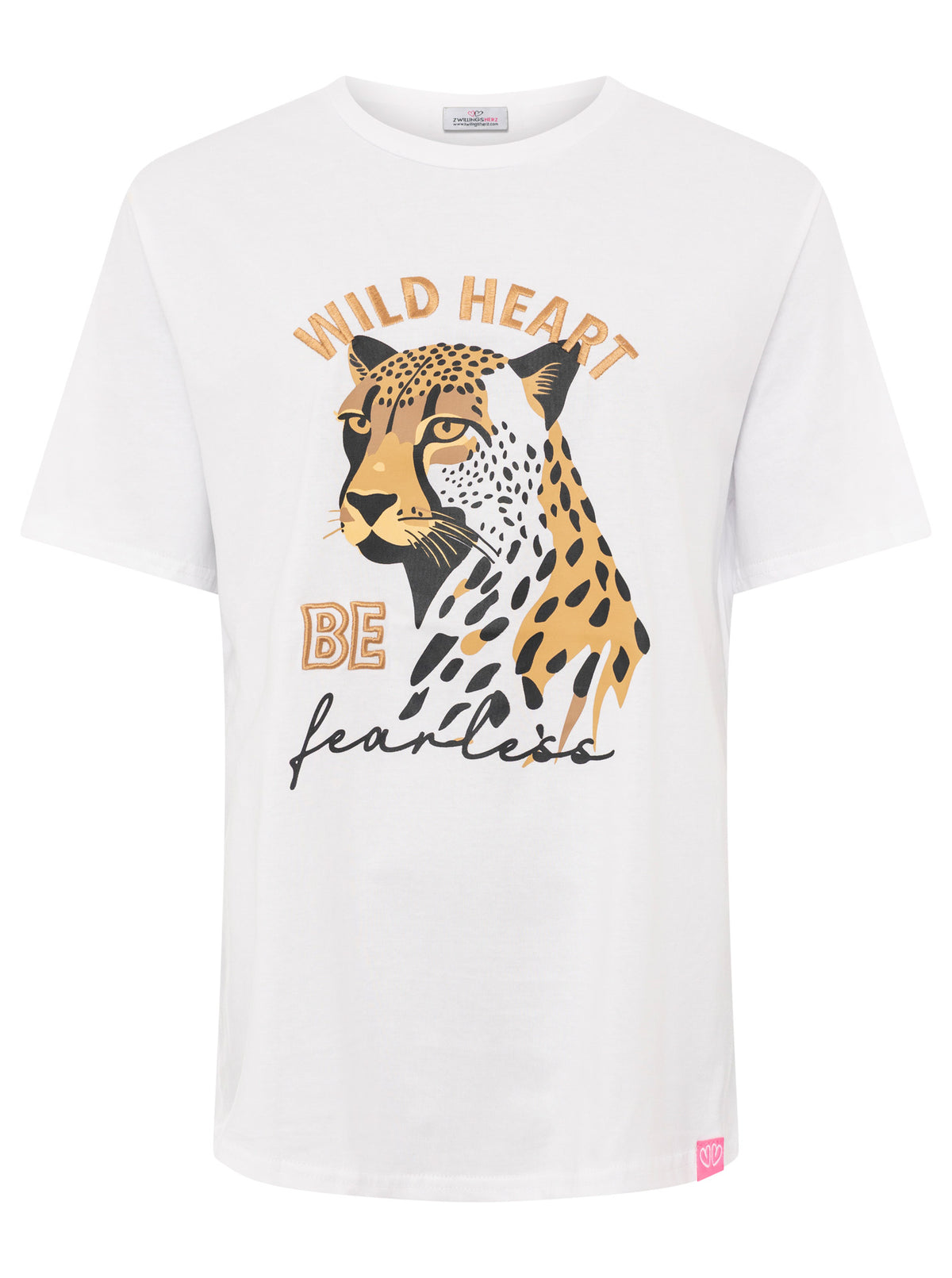 Zwillingsherz - T-Shirt "Wilder Blick" - Weiß