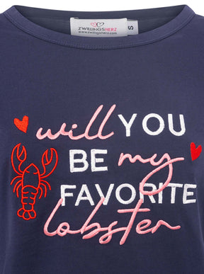 Zwillingsherz - T-Shirt "Lobster" - Navy