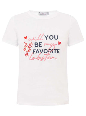 Zwillingsherz - T-Shirt "Lobster" - Weiß