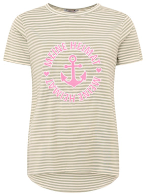 Zwillingsherz - T-Shirt "Heimat Anker" - Salbei-