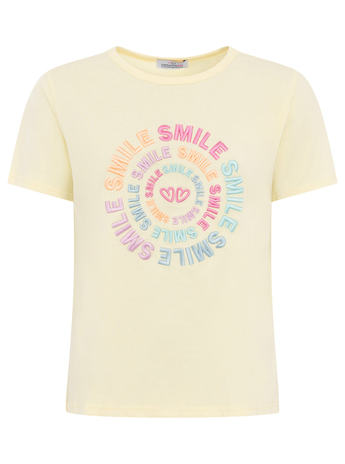 Zwillingsherz - T-Shirt "Smile" - Hellgelb