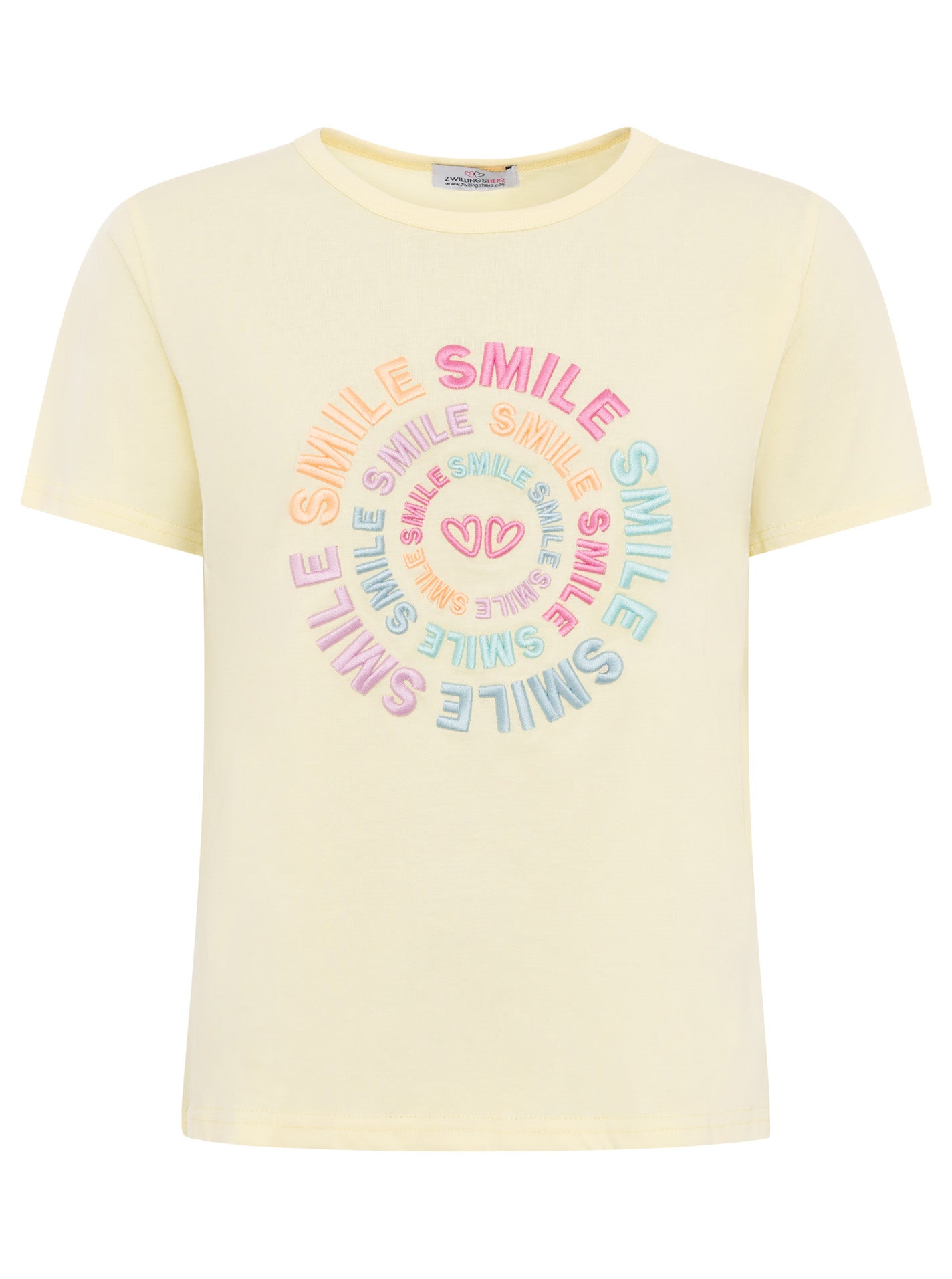 Zwillingsherz - T-Shirt "Smile" - Hellgelb