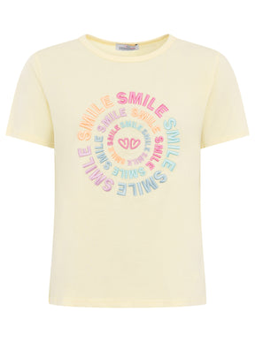 Zwillingsherz - T-Shirt "Smile" - Hellgelb