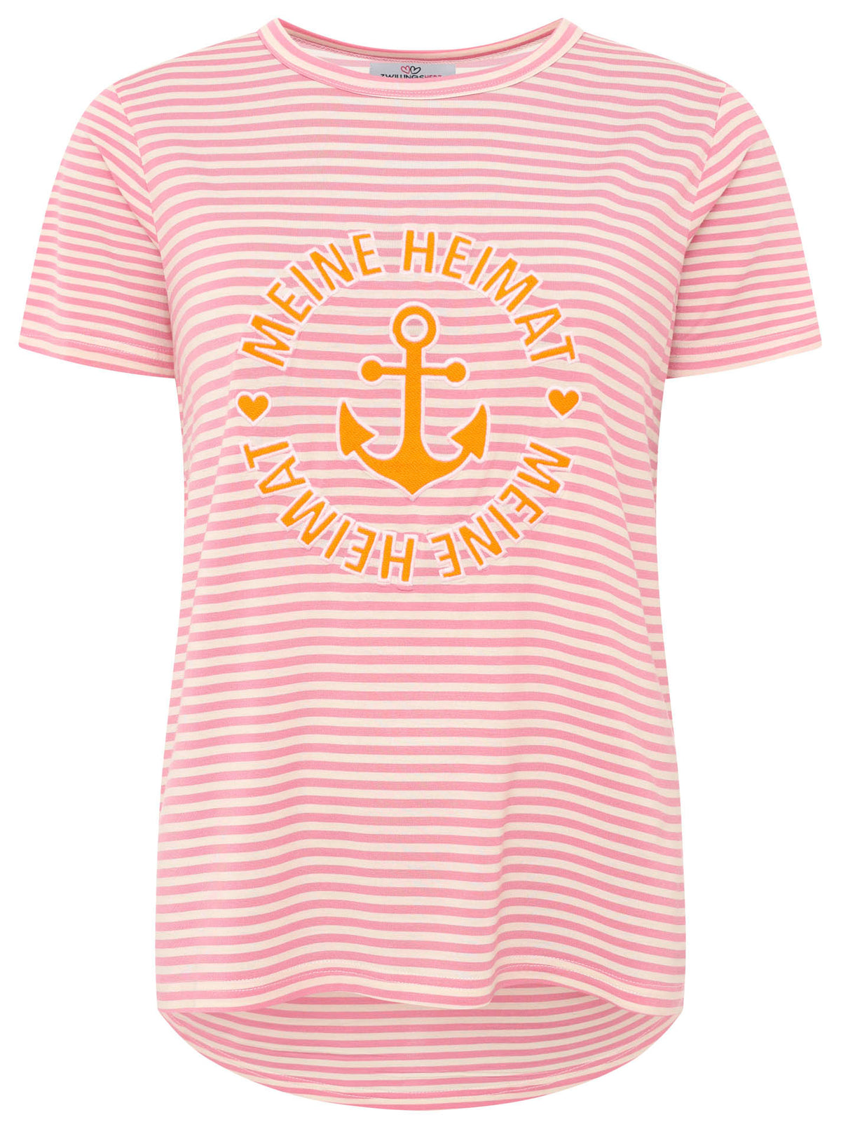 Zwillingsherz - T-Shirt "Heimat Anker" - Hellrosa