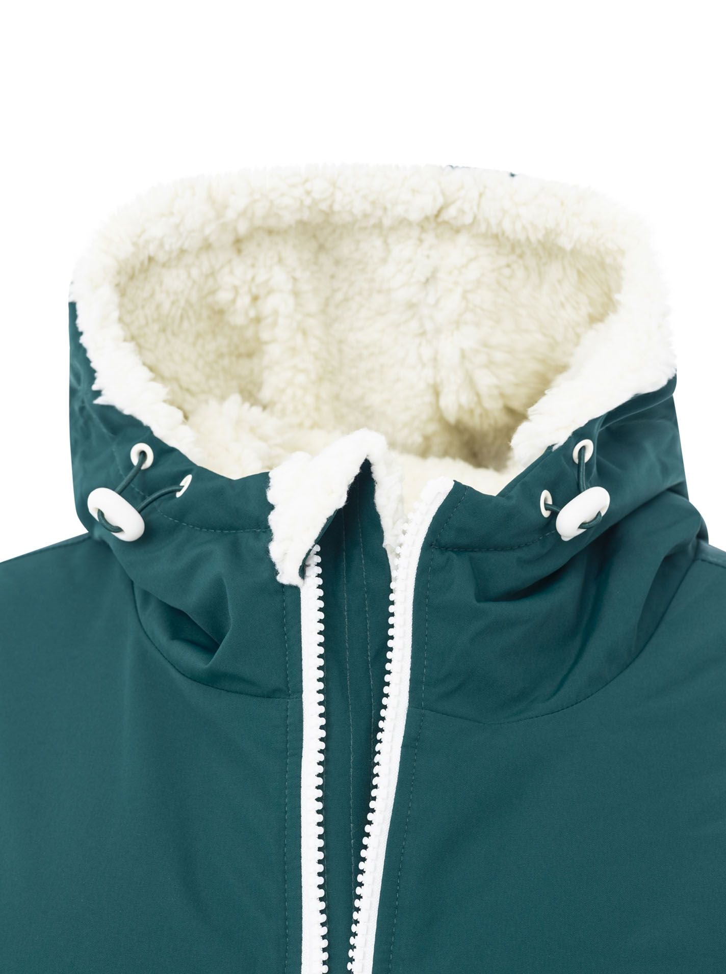 Zwillingsherz - Oversize Windjacke mit Teddyfutter - Petrol