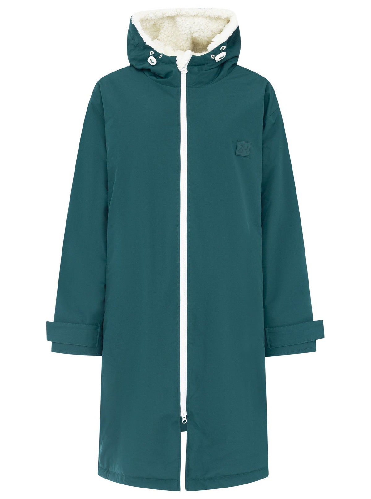 Zwillingsherz - Oversize Windjacke mit Teddyfutter - Petrol