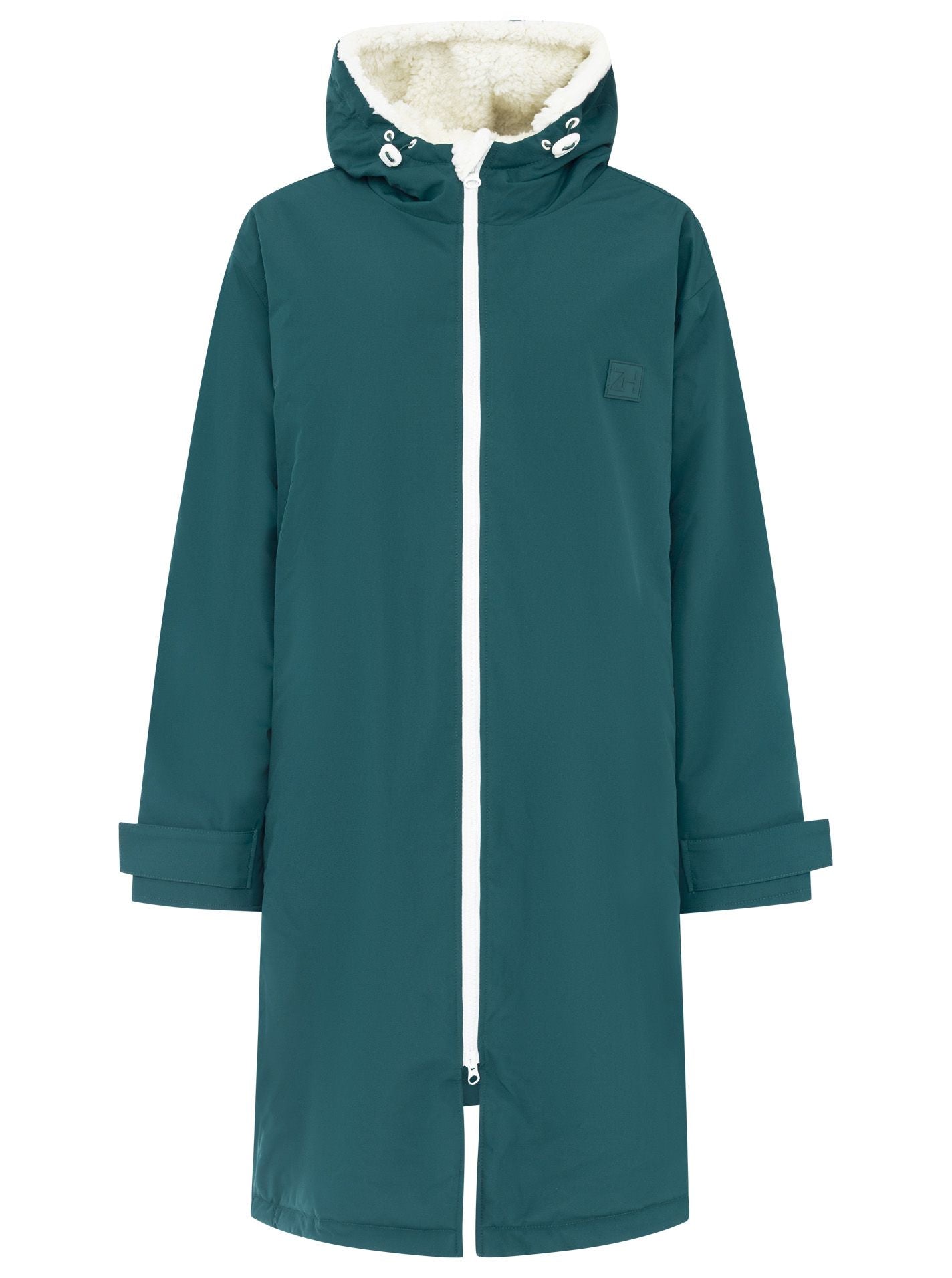 Zwillingsherz - Oversize Windjacke mit Teddyfutter - Petrol