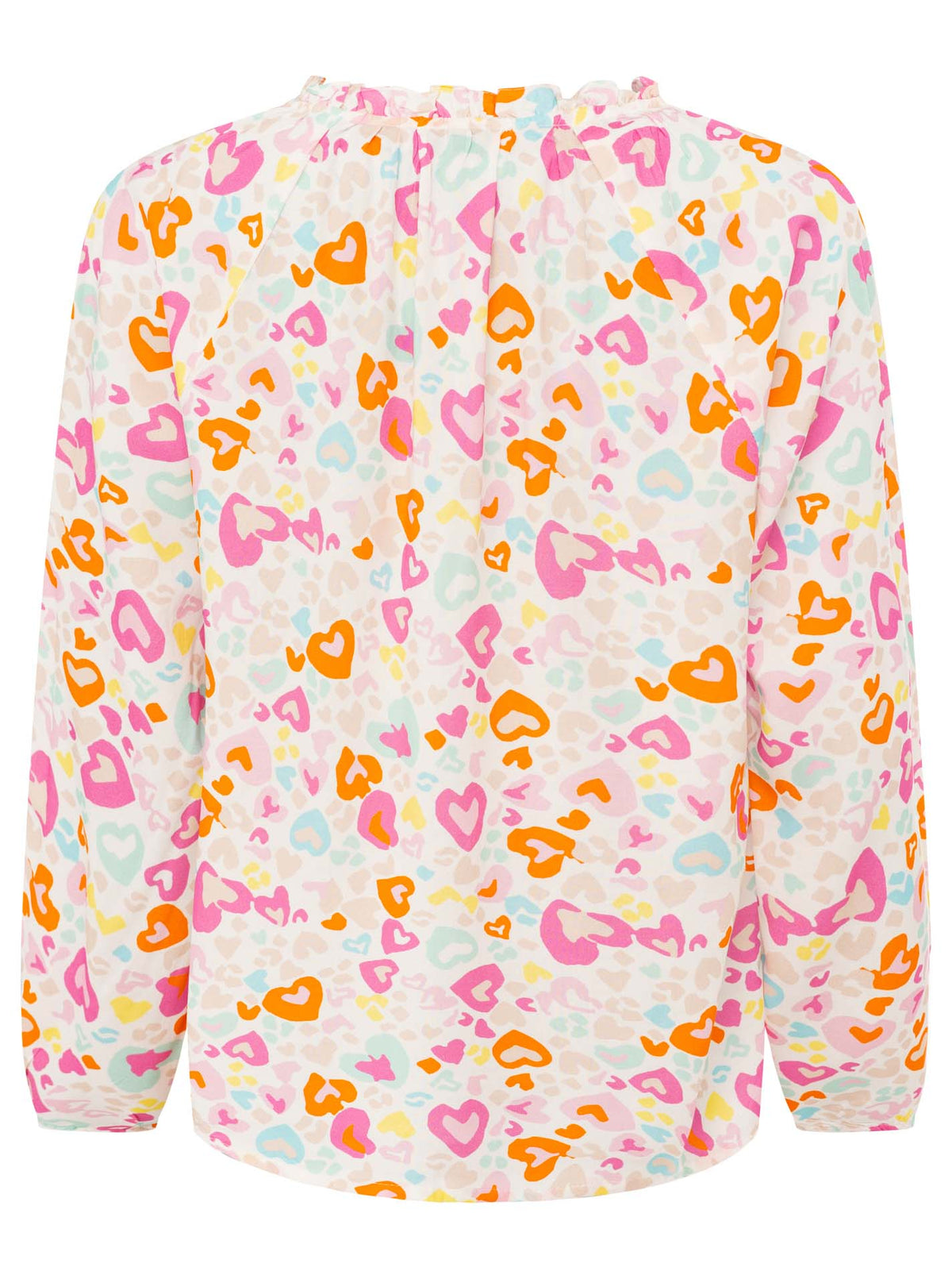 Zwillingsherz - Langarmbluse "Love Hearts" - Orange