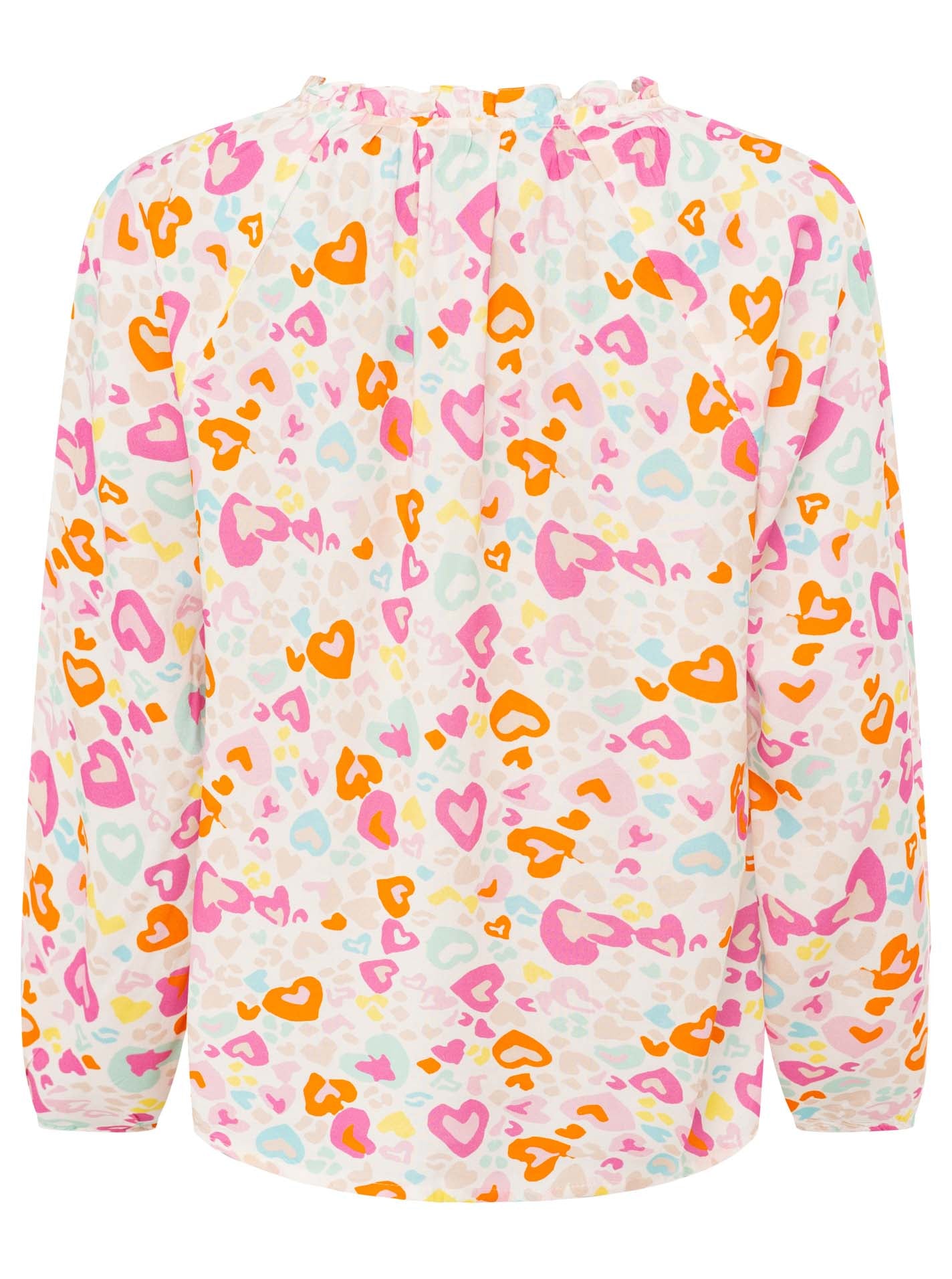 Zwillingsherz - Langarmbluse "Love Hearts" - Orange