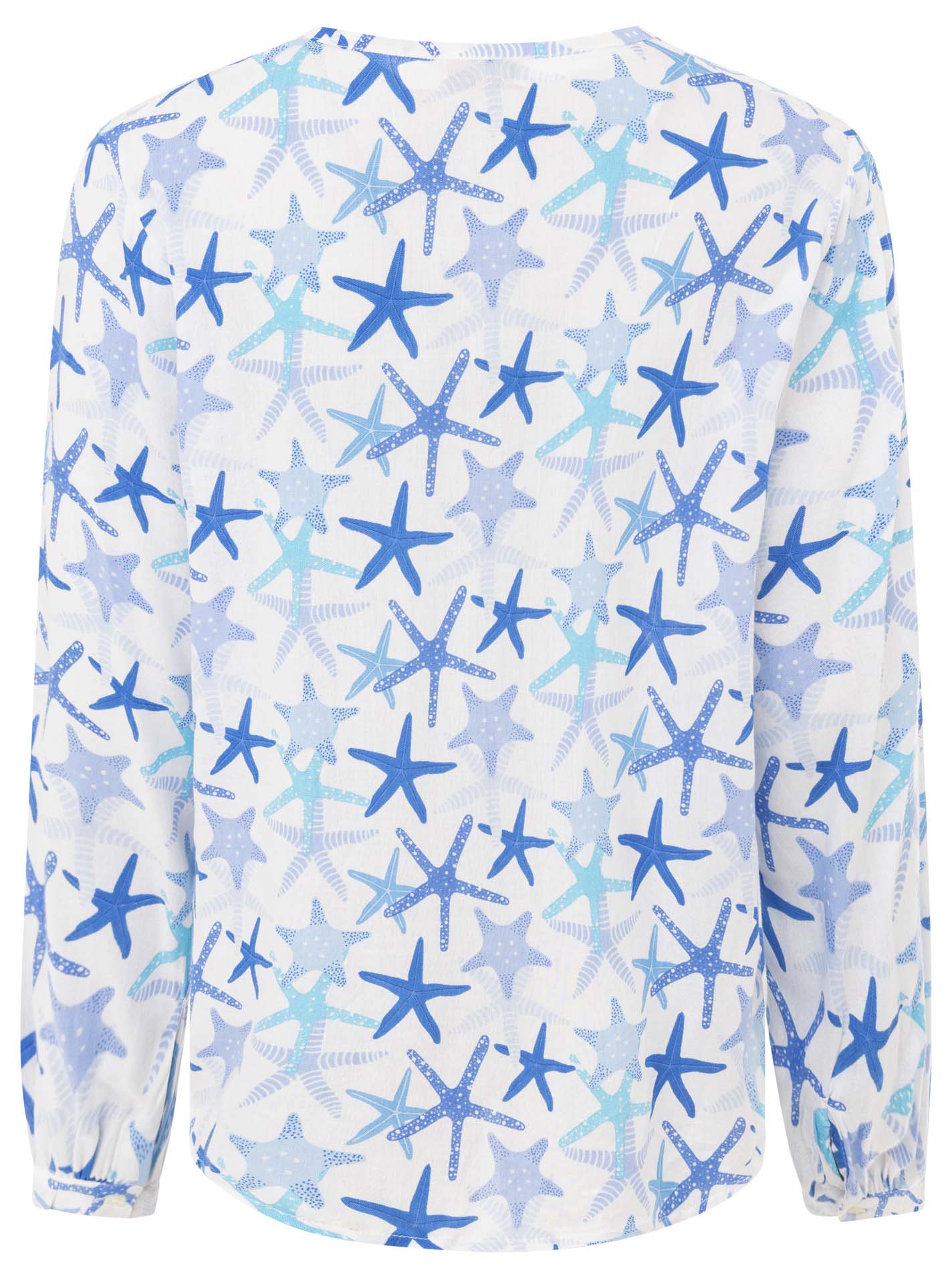 Zwillingsherz - Langarmbluse "Stunning Starfish" - Blau