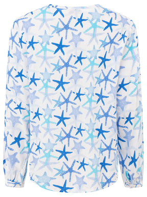 Zwillingsherz - Langarmbluse "Stunning Starfish" - Blau