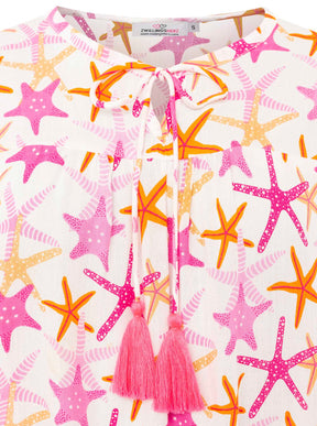 Zwillingsherz - Langarmbluse "Stunning Starfish" - Pink