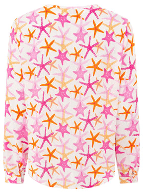 Zwillingsherz - Langarmbluse "Stunning Starfish" - Pink
