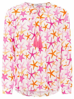 Zwillingsherz - Langarmbluse "Stunning Starfish" - Pink