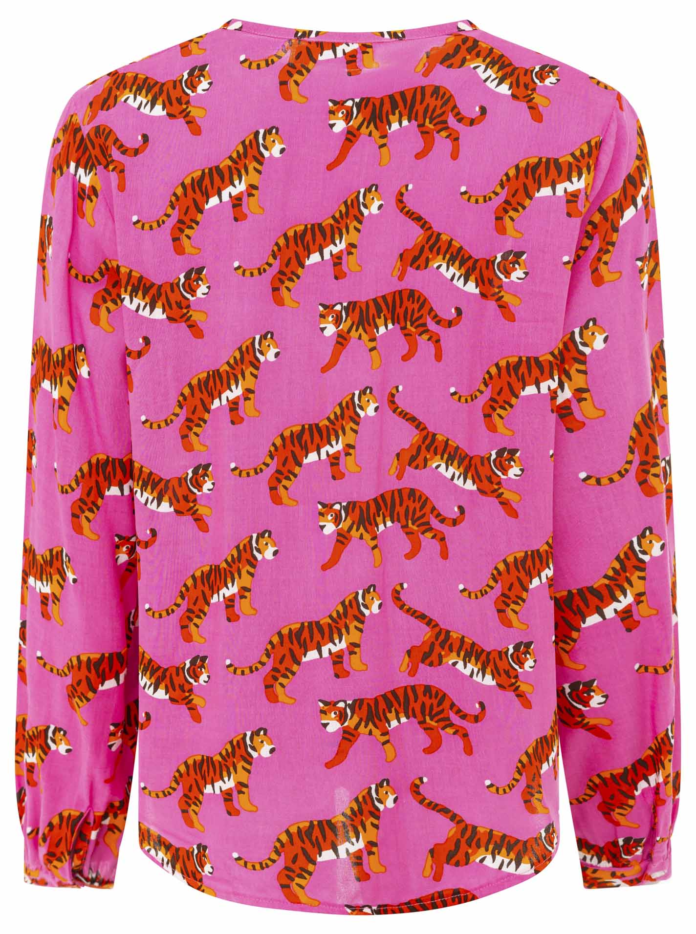 Zwillingsherz - Langarmbluse "Trendy Tiger" - Pink