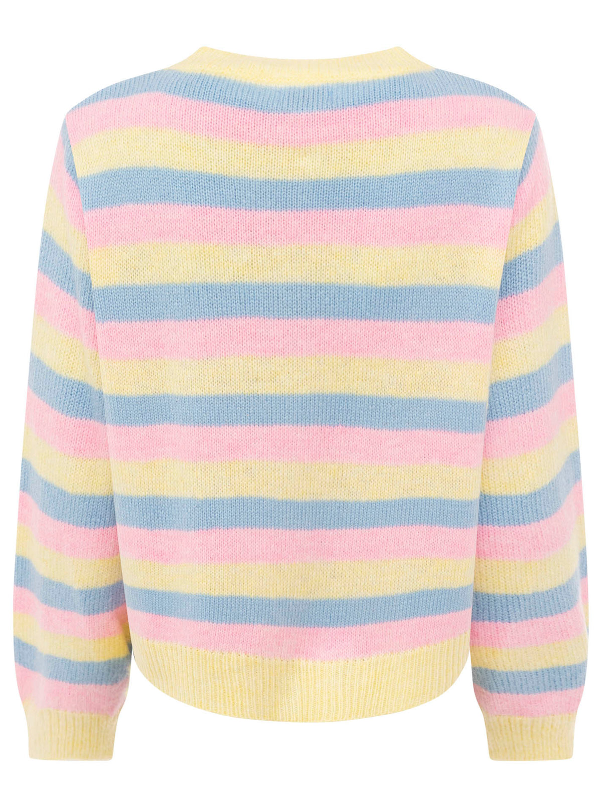 Zwillingsherz - Cardigan Wollmix "Bunte Streifen"- Mehrfarbig