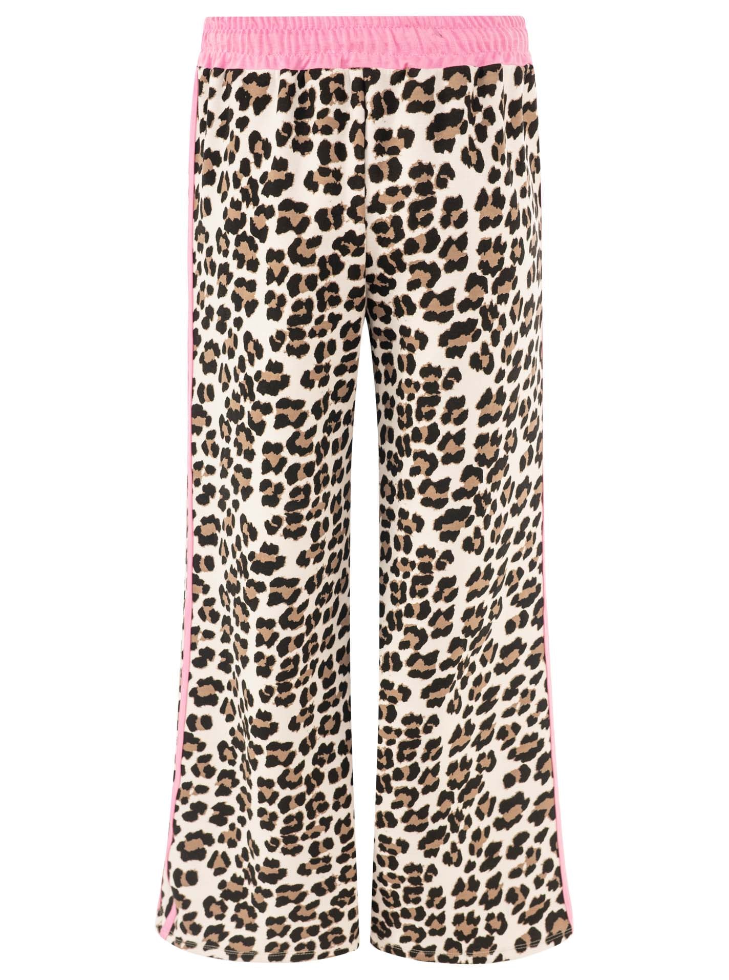 Zwillingsherz - Lounge Hose "Leo mit Kontrastbund" - Rosa