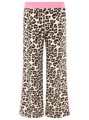 Zwillingsherz - Lounge Hose "Leo mit Kontrastbund" - Rosa