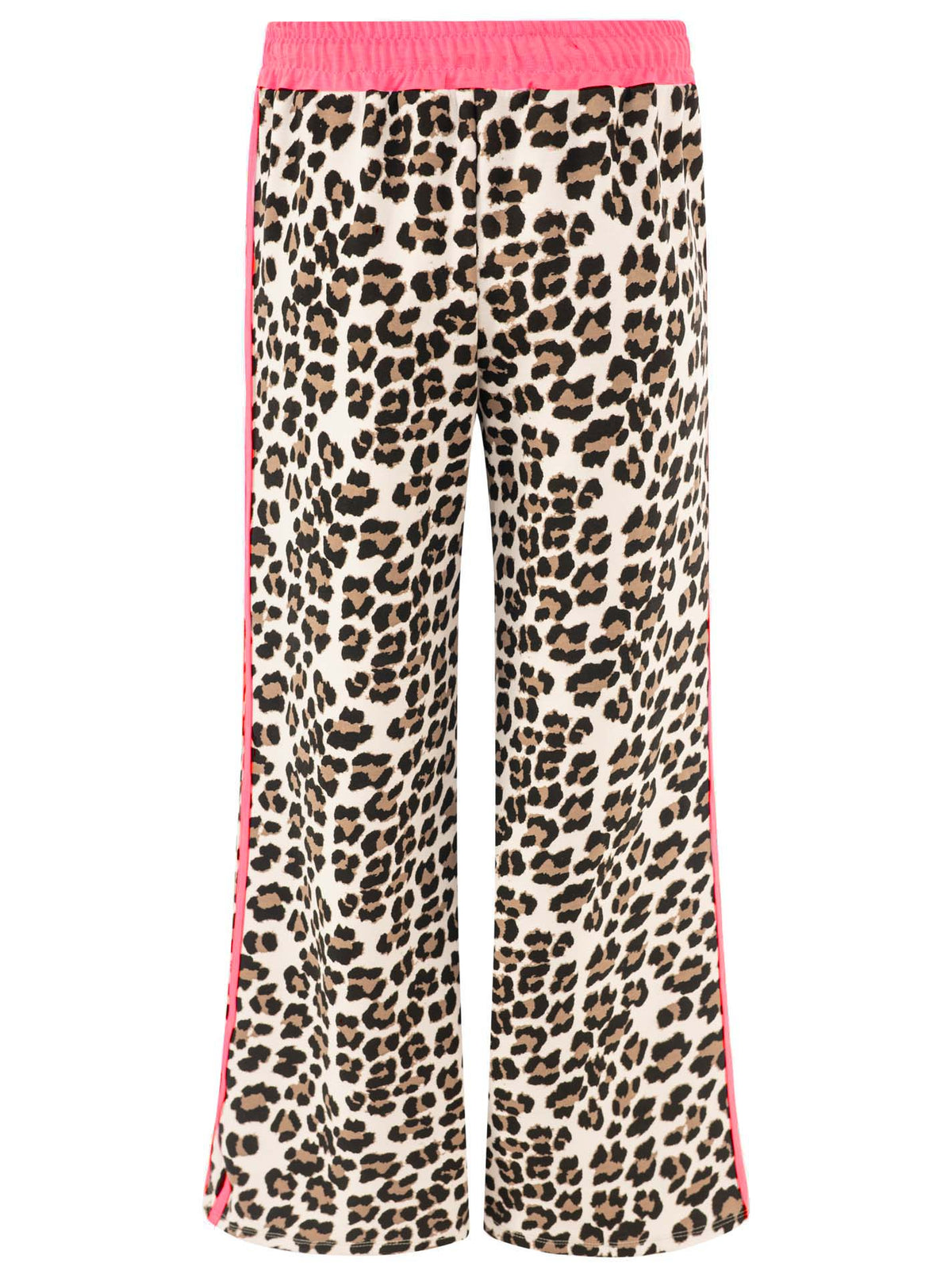 Zwillingsherz - Lounge Hose "Leo mit Kontrastbund" - Neonpink