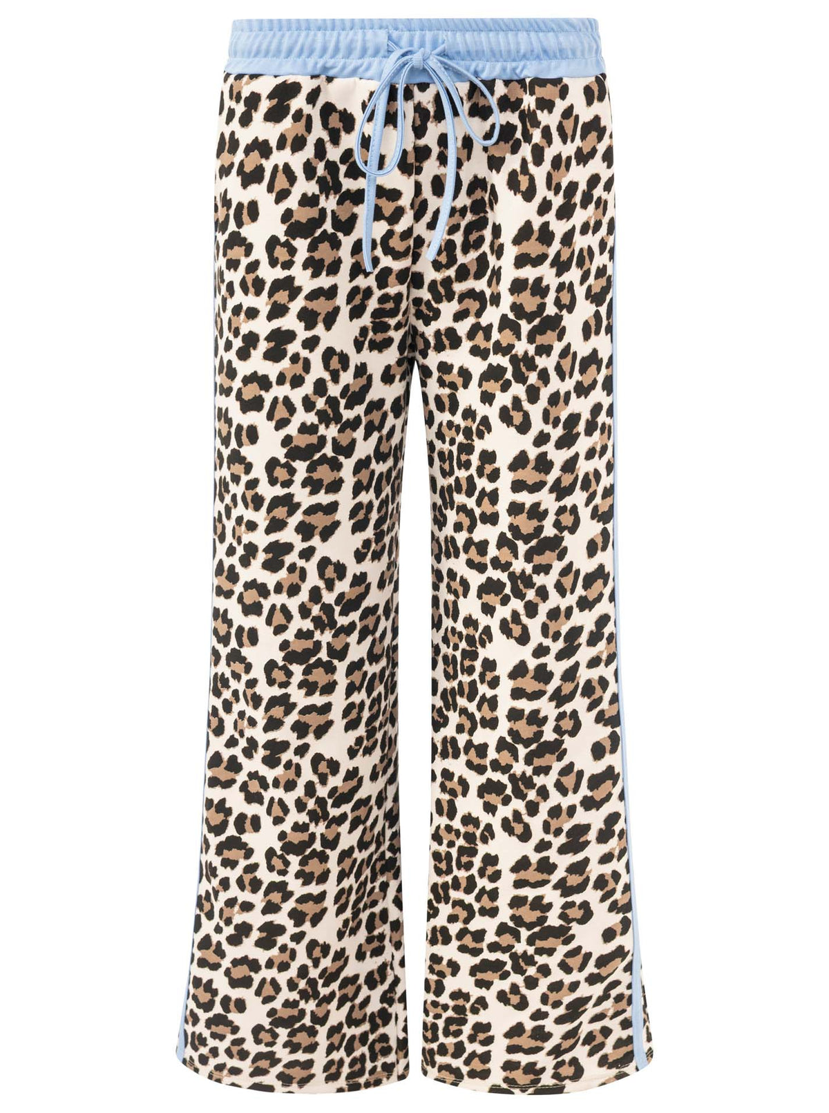 Zwillingsherz - Lounge Hose "Leo mit Kontrastbund" - Hellblau