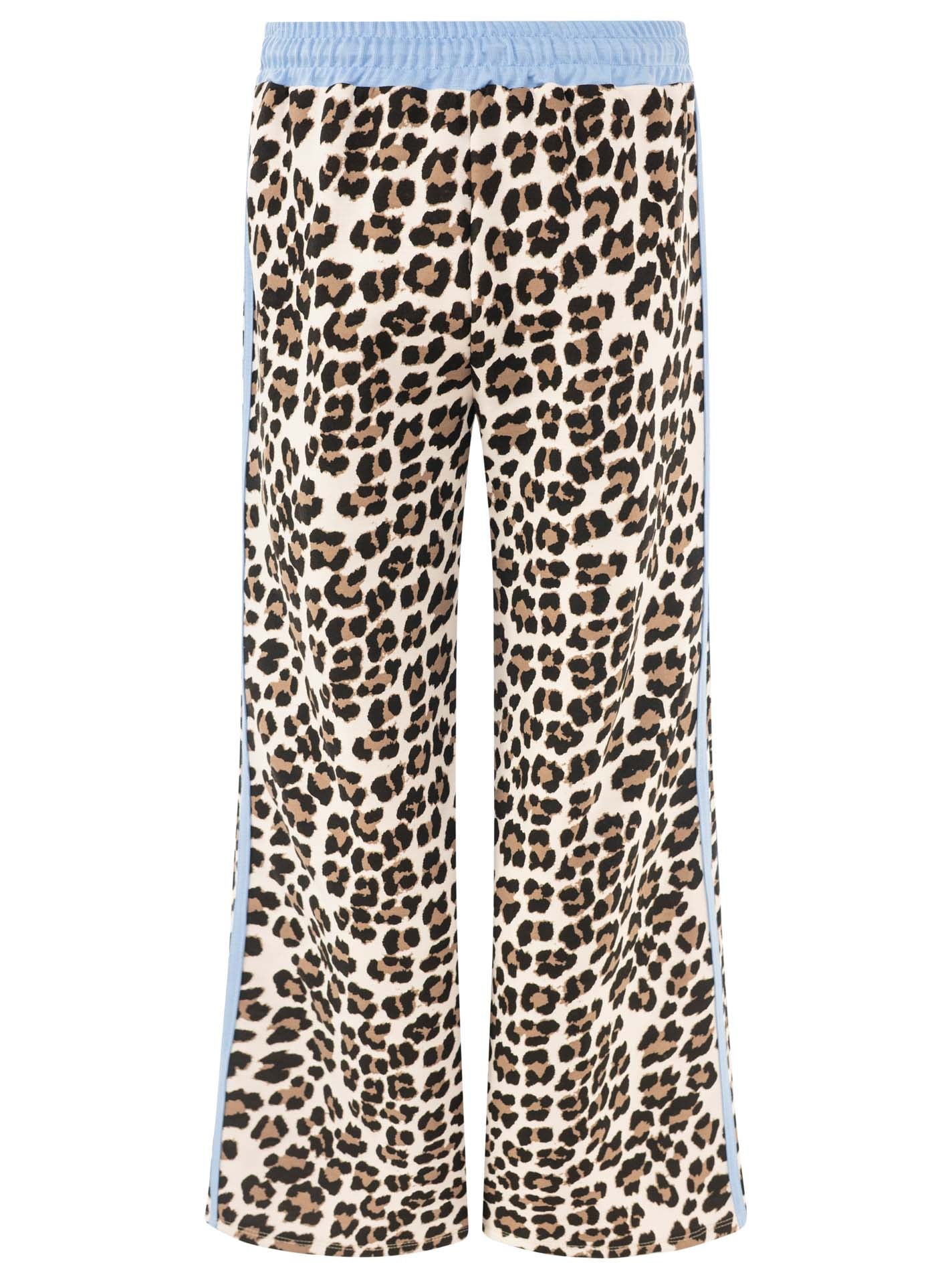Zwillingsherz - Lounge Hose "Leo mit Kontrastbund" - Hellblau