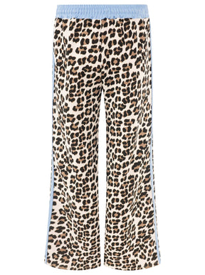 Zwillingsherz - Lounge Hose "Leo mit Kontrastbund" - Hellblau