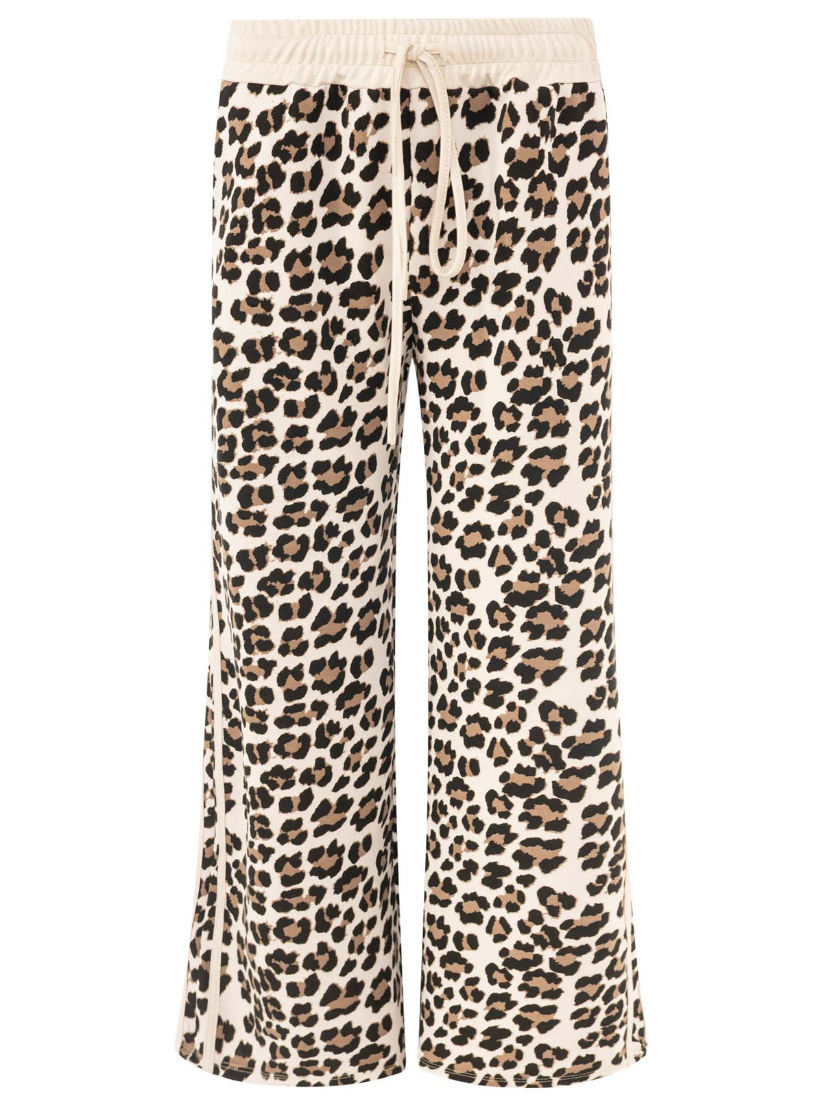 Zwillingsherz - Lounge Hose "Leo mit Kontrastbund" - Beige