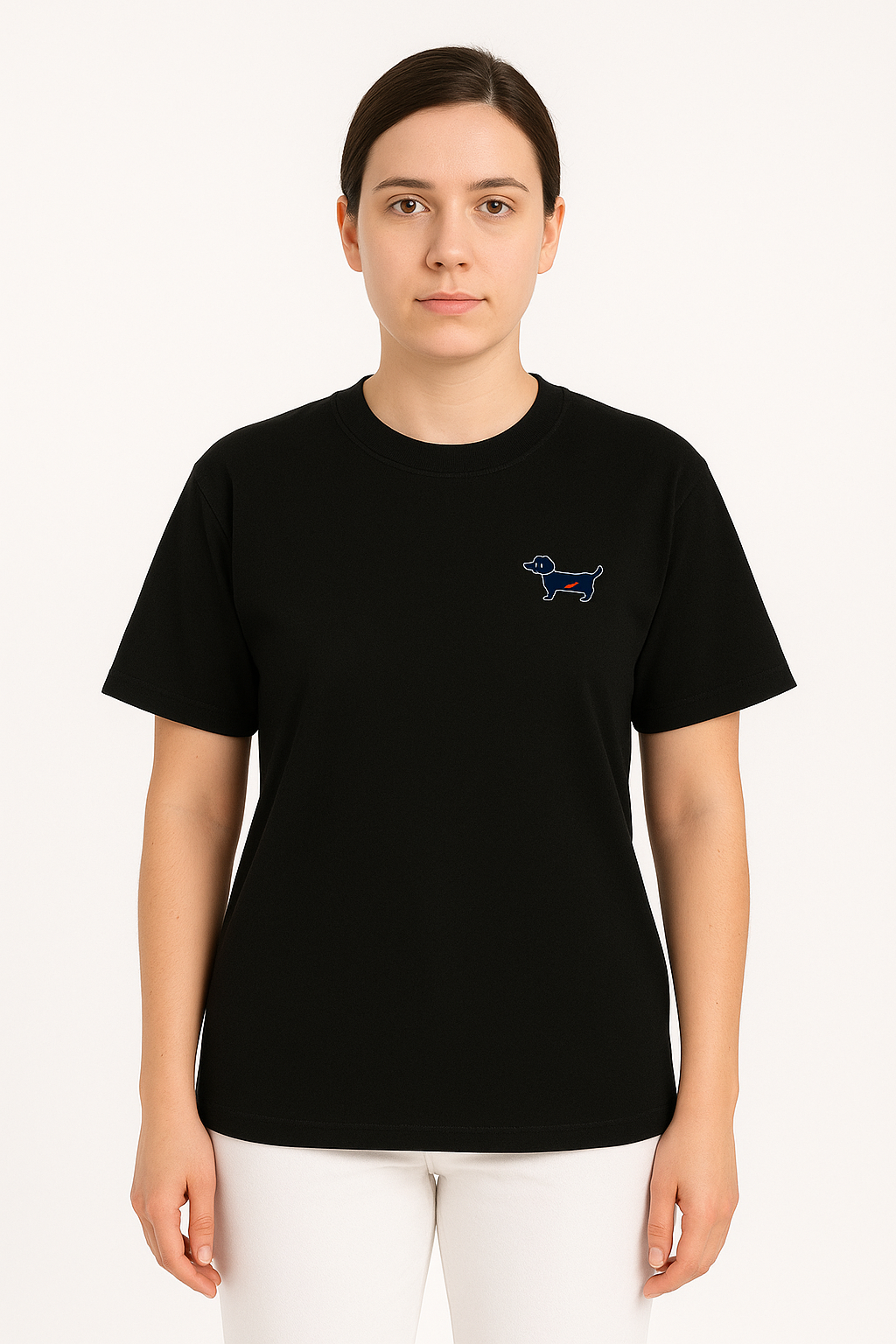 Zwillingsherz - T-Shirt Kleiner Dackel - Dunkelblau