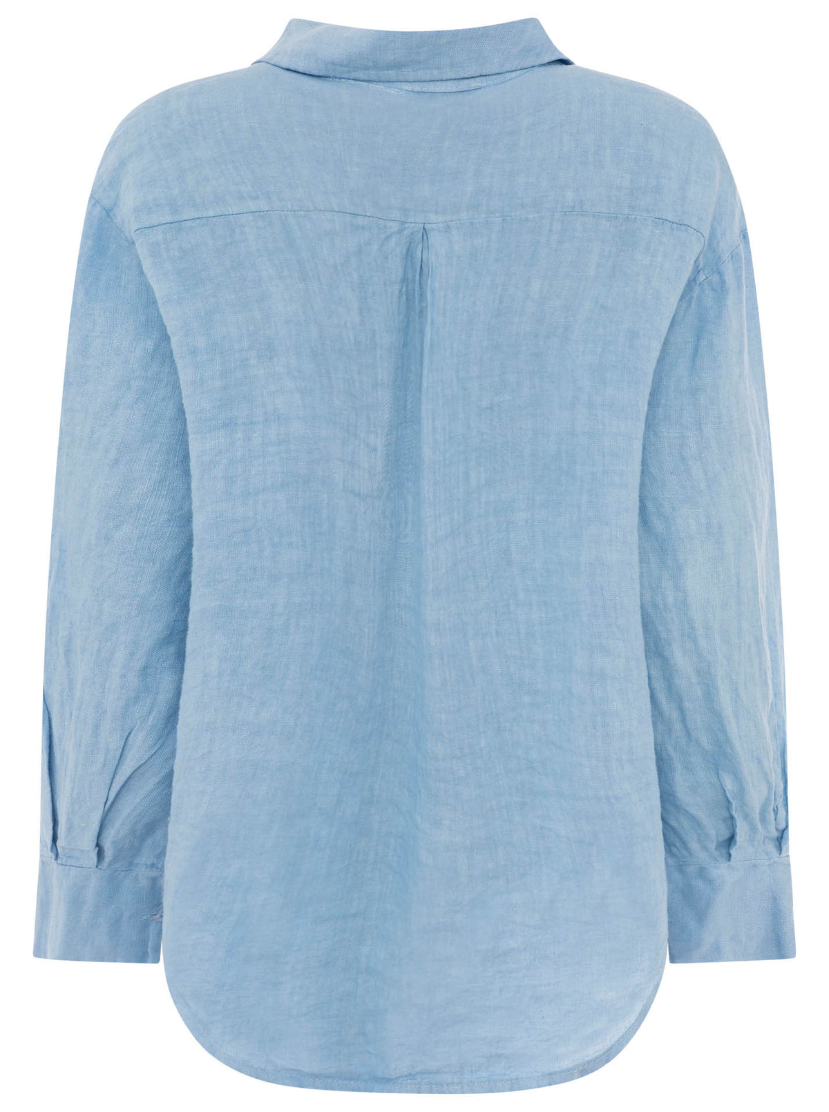Zwillingsherz- 100% Leinen Bluse "Neon" - Blau