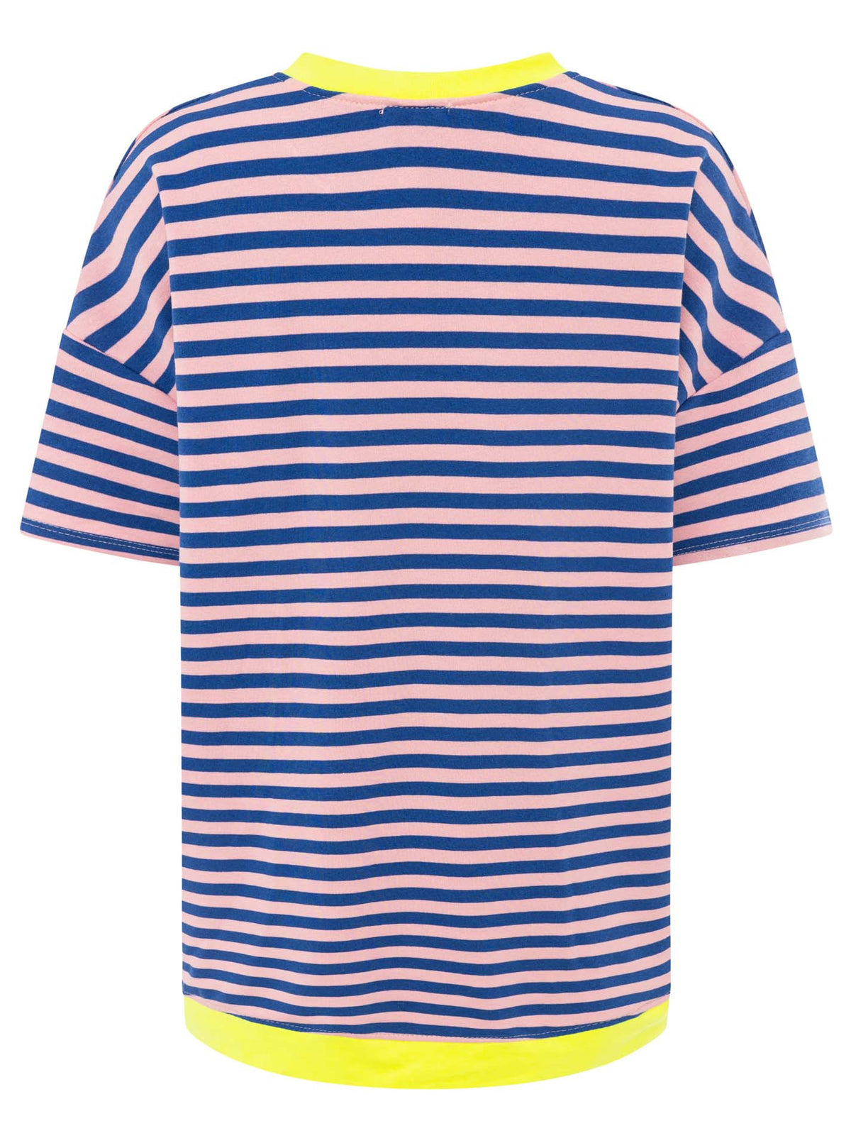 Zwillingsherz - Oversize Shirt "Neon Streifen" - Blau