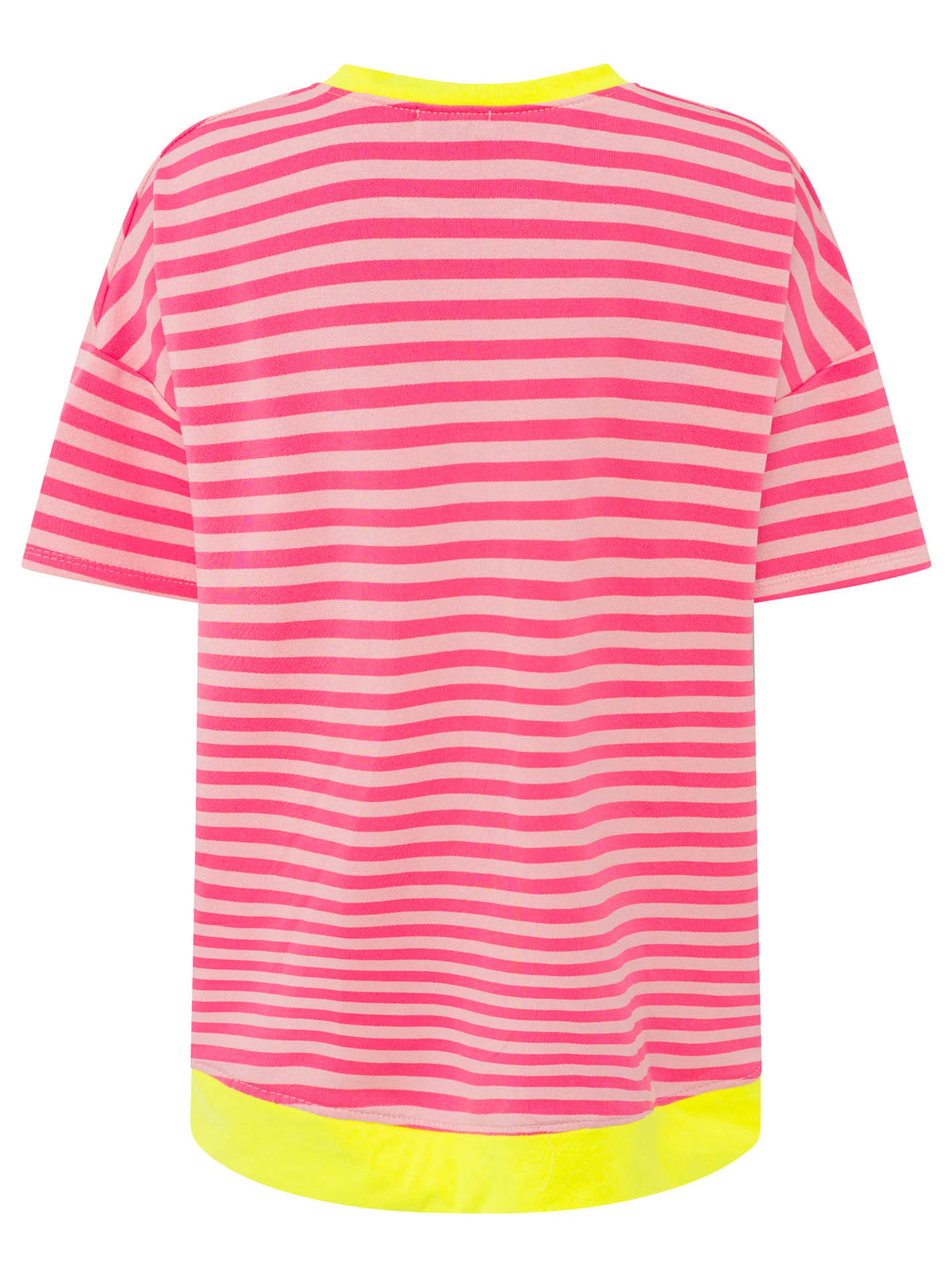Zwillingsherz - Oversize Shirt "Neon Streifen" - Gelb