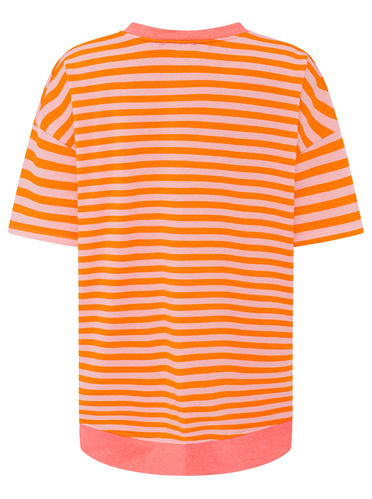 Zwillingsherz - Oversize Shirt "Neon Streifen" - Orange