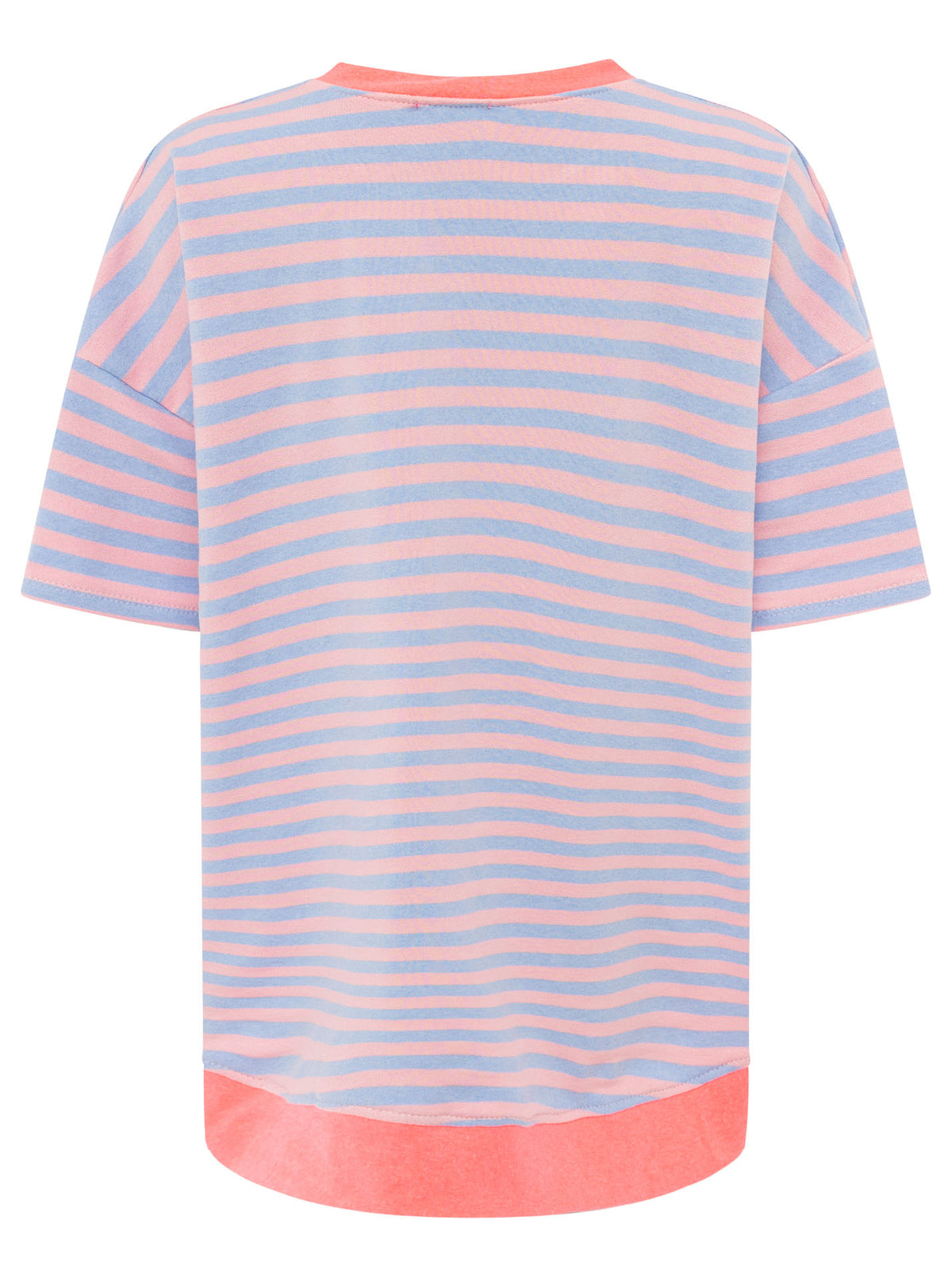 Zwillingsherz - Oversize Shirt "Neon Streifen" - Hellblau