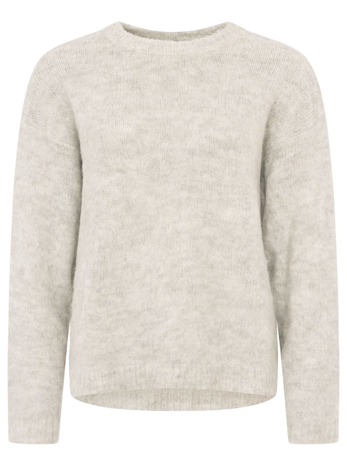 Zwillingsherz - Brushed Alpaka Pullover - Hellgrau
