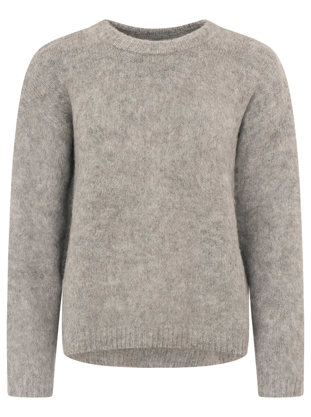 Zwillingsherz - Brushed Alpaka Pullover - Mittelgrau
