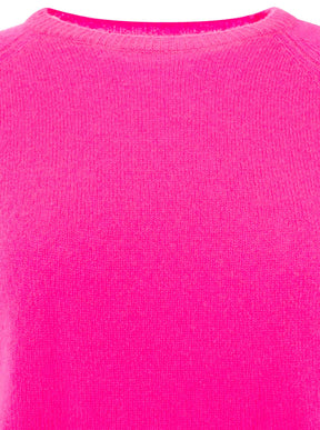 Zwillingsherz 100% Kaschmir / Cashmere Pullover - Neonpink