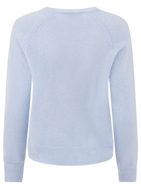 Zwillingsherz -  Zwillingsherz Kaschmir Pullover (100% Cashmere) - Hellblau