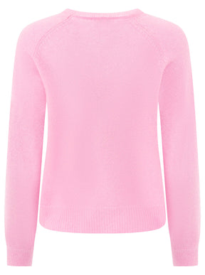 Zwillingsherz Kaschmir Rundhals Pullover (100% Cashmere) - Rosa