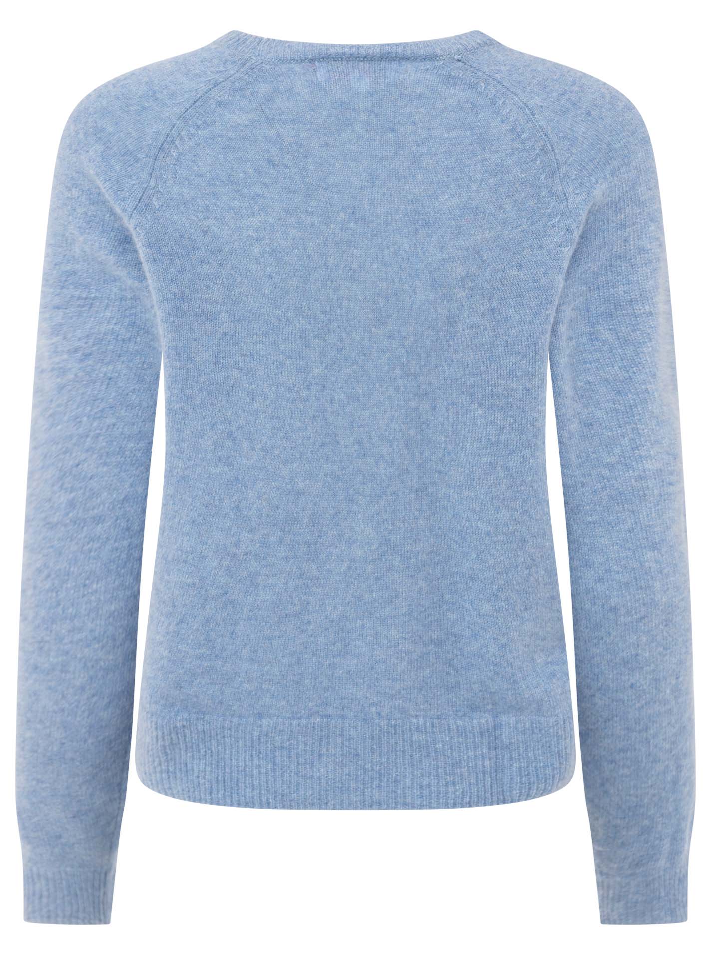 Zwillingsherz 100% Kaschmir Pullover - Jeansblau
