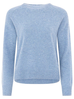 Zwillingsherz 100% Kaschmir Pullover - Jeansblau