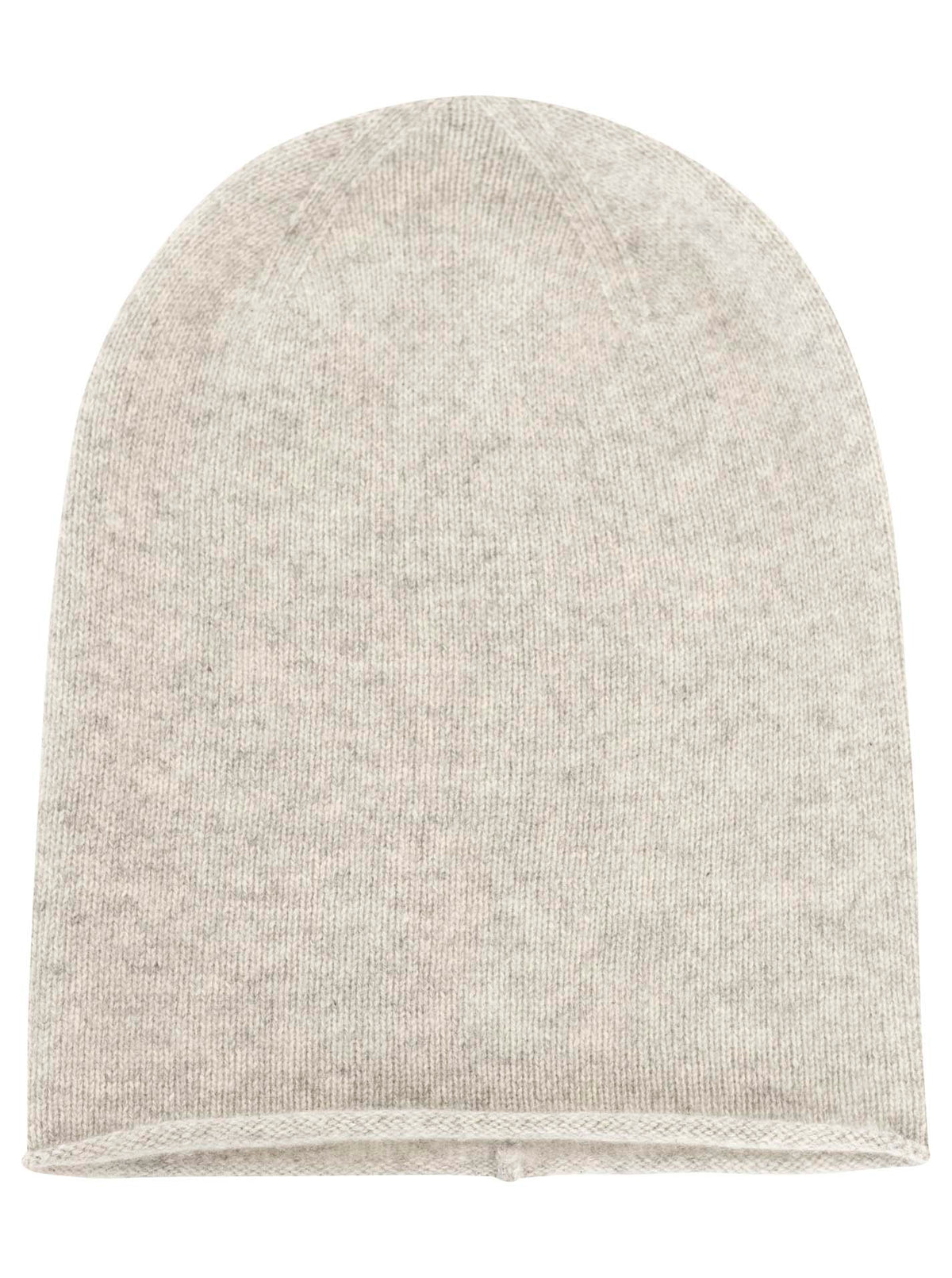100% Kaschmir Beanie Hellgrau