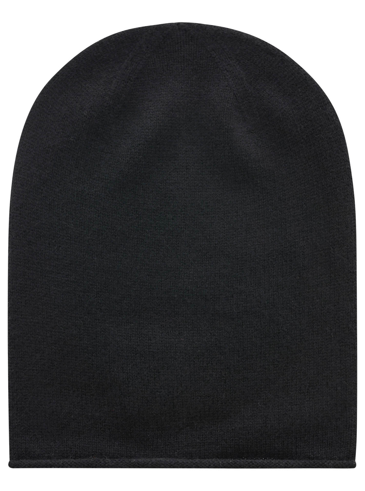 100% Kaschmir Beanie Schwarz