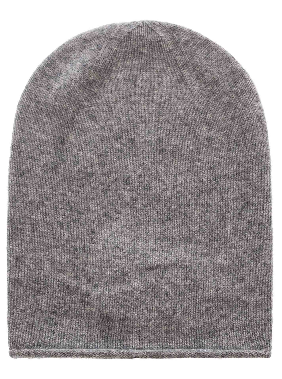 100% Kaschmir Beanie Mittelgrau