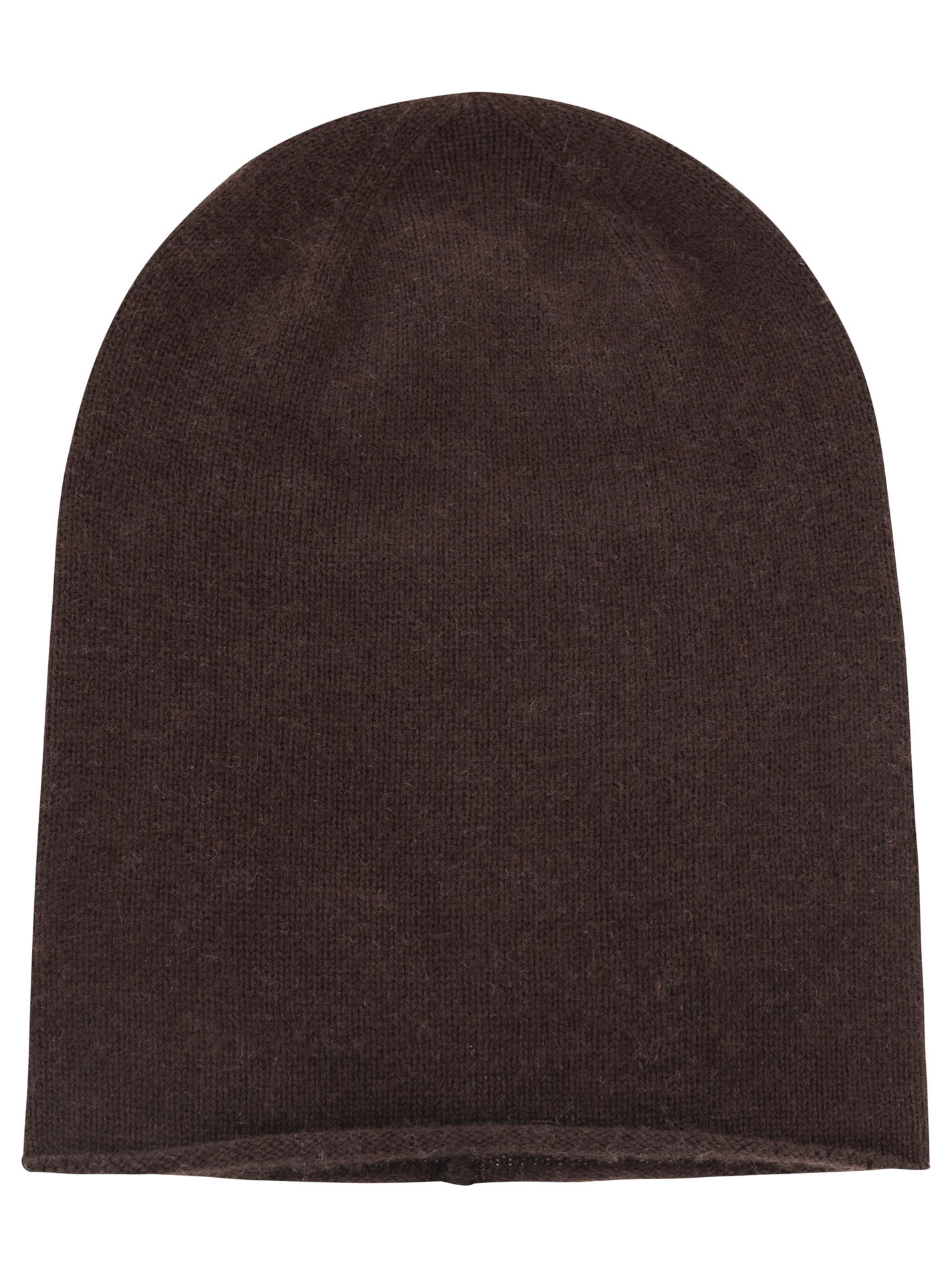100% Kaschmir Beanie Braun