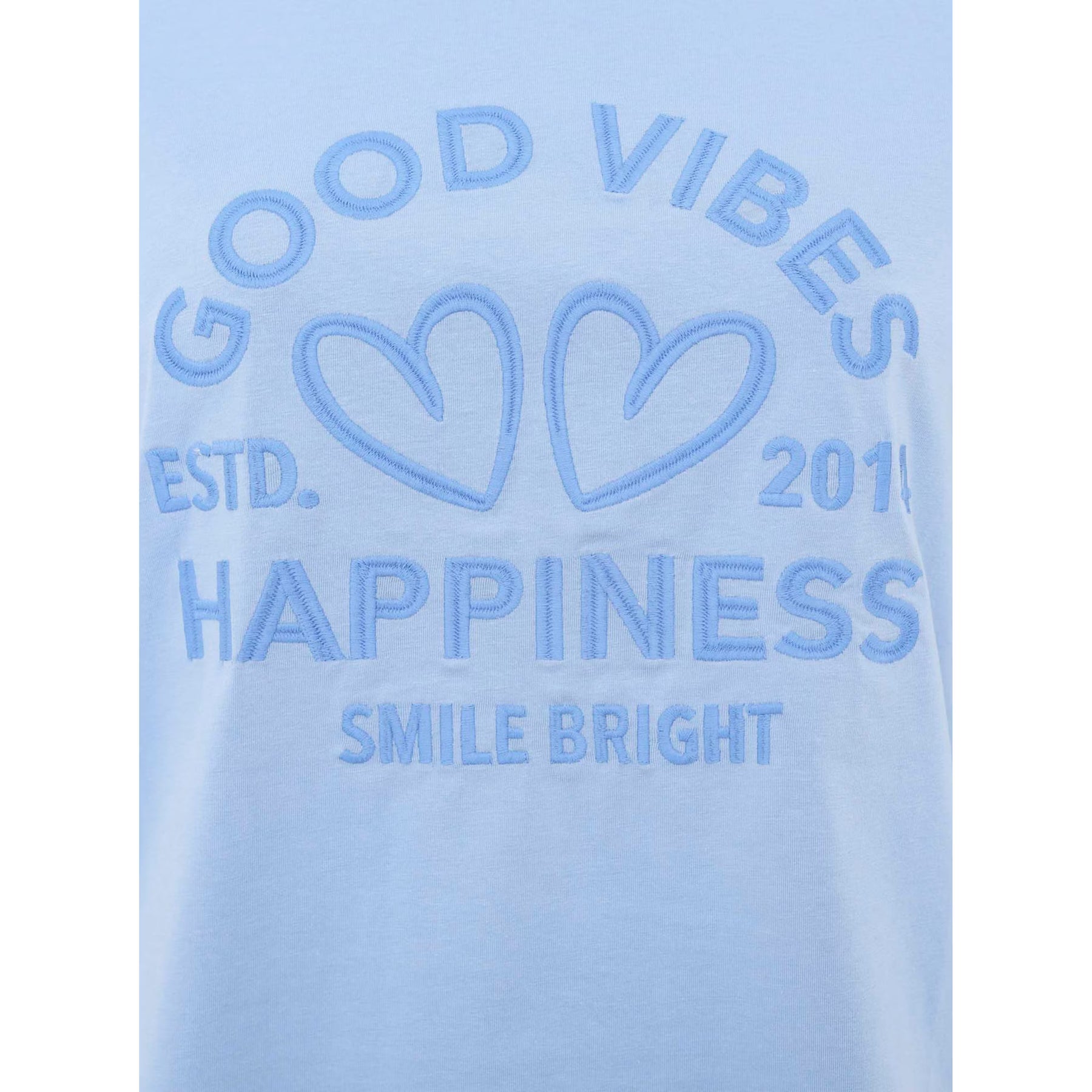 Zwillingsherz - T-Shirt "Happiness Vibes" - Hellblau