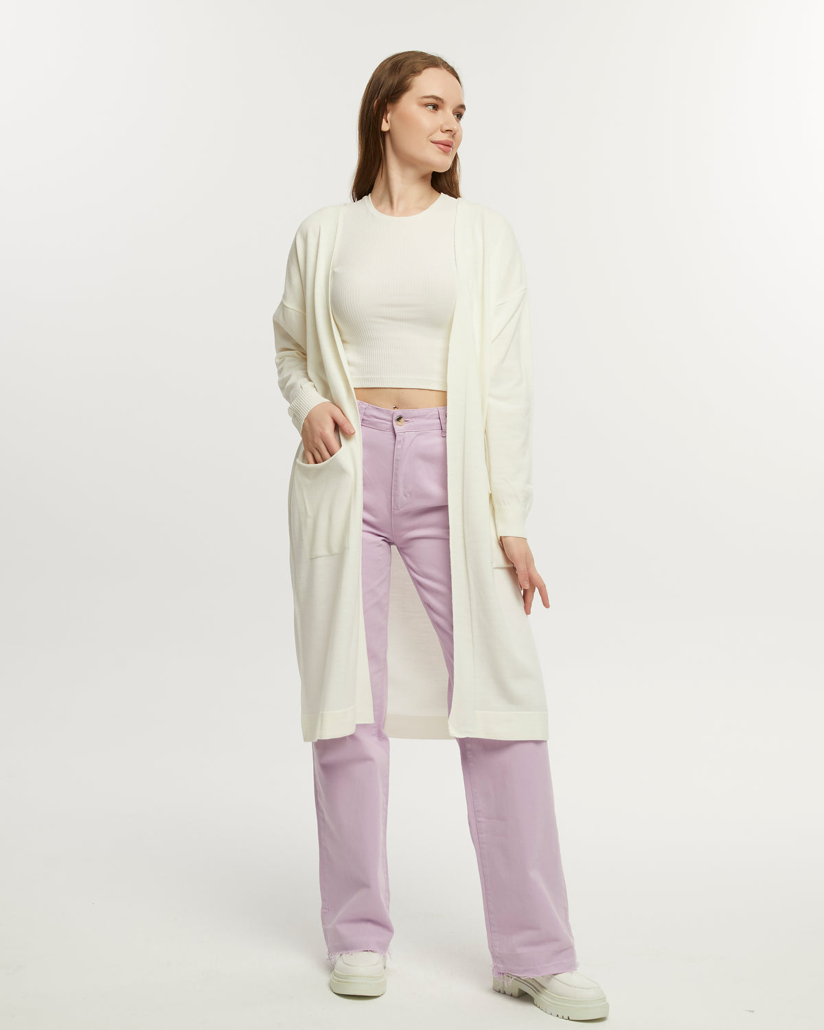 Tamba - Leichter Sommer Cardigan/Strickjacke - Creme